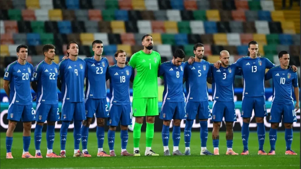 Foto da seleção da Itália.